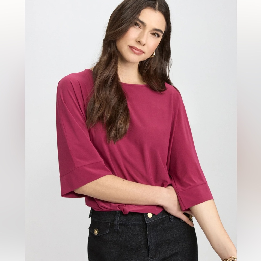 Laura Flare Sleeve Top Cerise Pink 123650